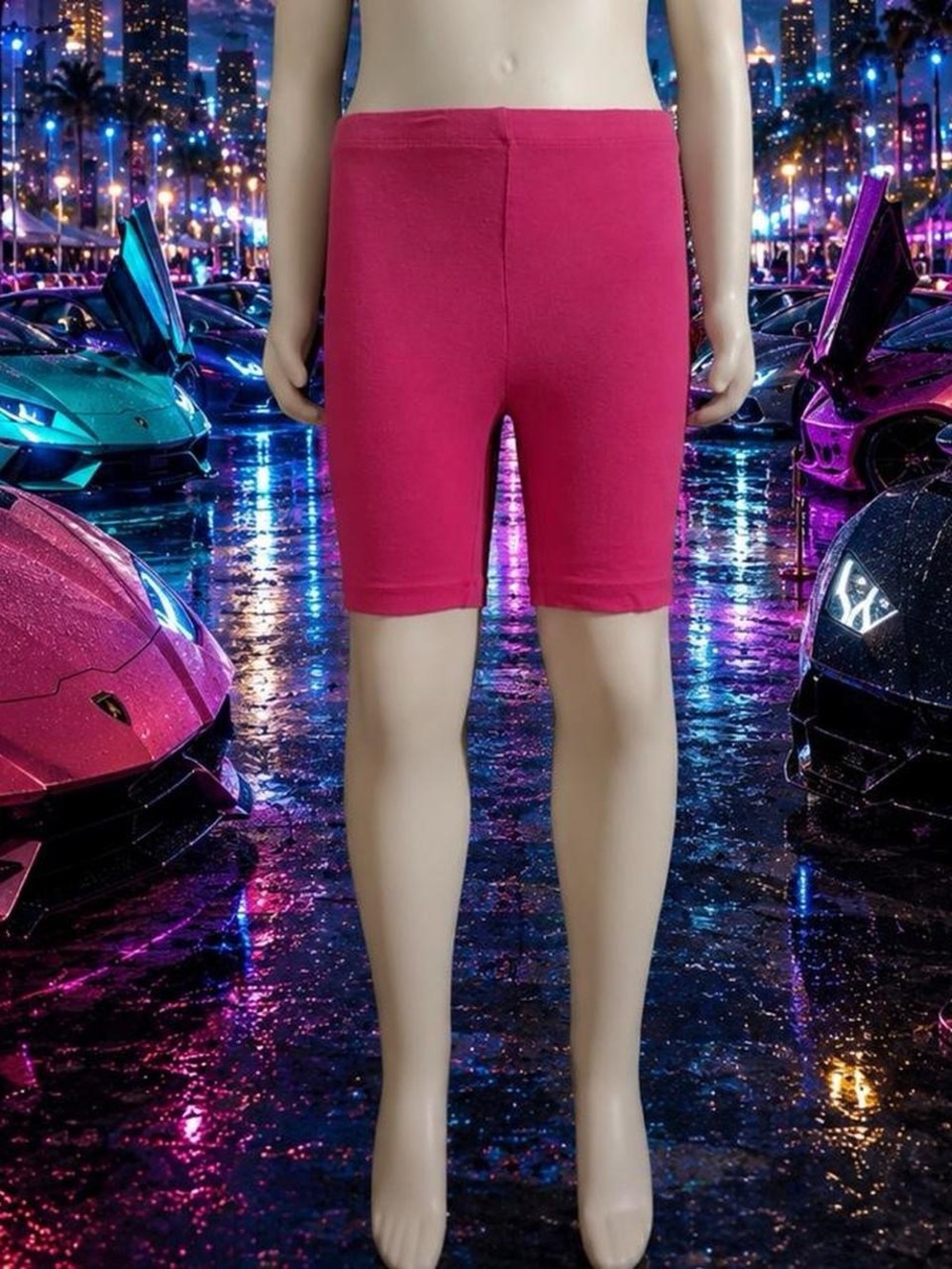 Hot Pink Women's Active Bike Shorts